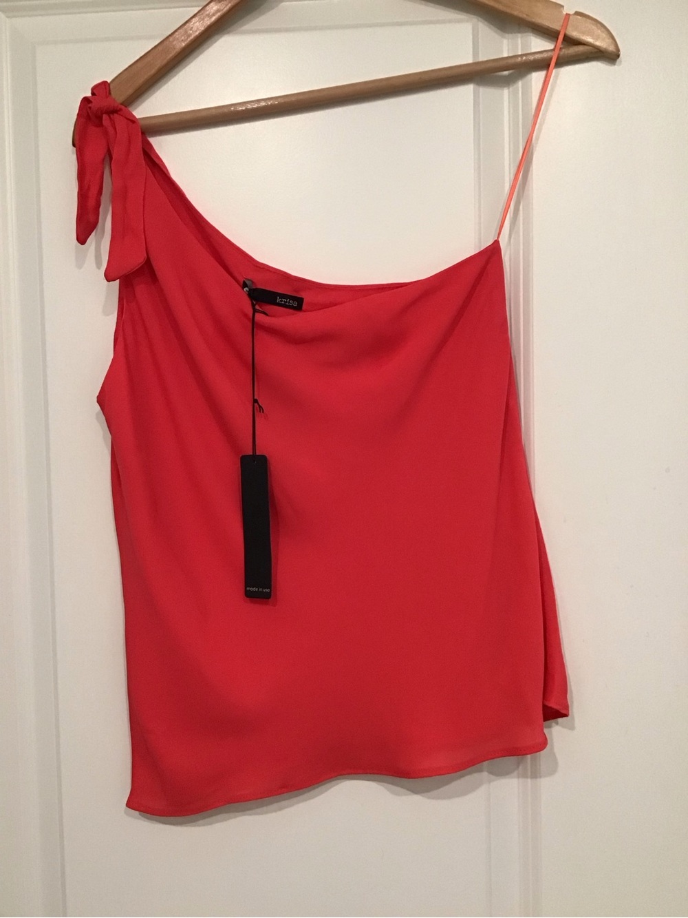 Krisa at REVOLVE Red One-Shoulder Tie-Strap Camisole